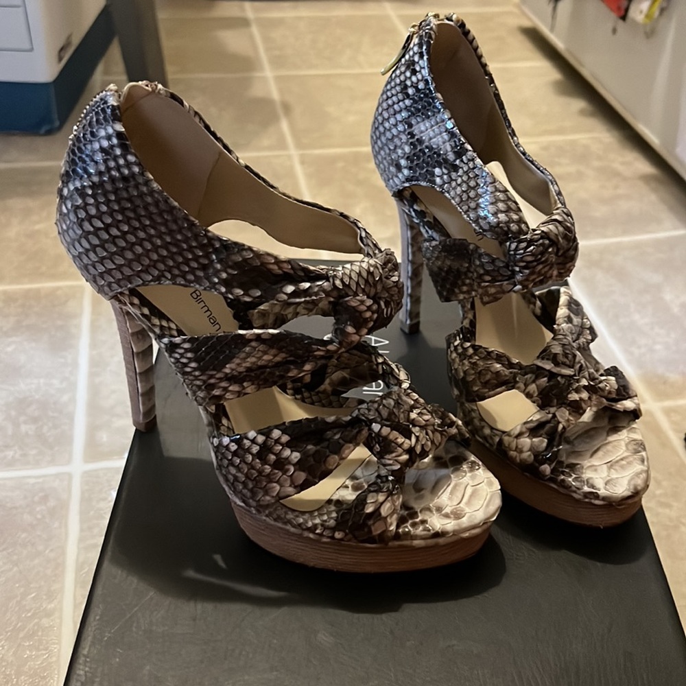 Alexandre Birman Platform Python Sandals Size US 5